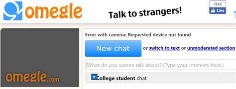 Easily Fix Omegle Error with Camera: Requested Device not。